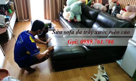 Sửa Sofa Da Trầy Xước Do Mèo Cào Giá Rẻ Tại Thoại Ngọc Hầu Quận Tân Phú
